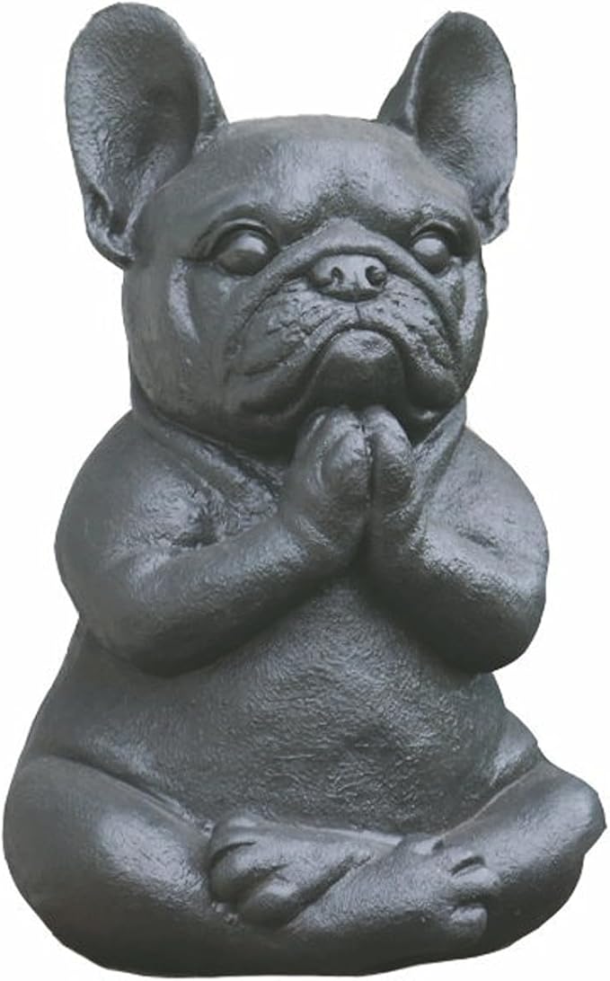 Garden Statues Meditating Dog Statue Buddha Dog Statue Zen Yoga Relaxed Pose Buddha Meditation Figurine for Indoor Outdoor Yard Ornaments Decor