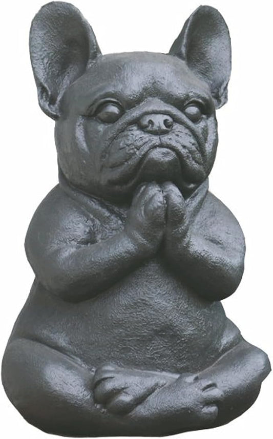 Garden Statues Meditating Dog Statue Buddha Dog Statue Zen Yoga Relaxed Pose Buddha Meditation Figurine for Indoor Outdoor Yard Ornaments Decor