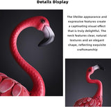 3Pcs Flamingo Outdoor Statues, Metal Flamingo Decorative Garden Sculpture with Stable Base Plate Standing Garden Statues for Home Patio Yard Display, 35", 42", 47" H, Pink