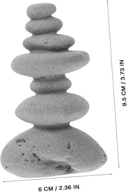 GANAZONO Garden Cairn Landscape Rockery Zen Stacked Stones Bonsai Landscaping Stone Mini Stone Statue Decor