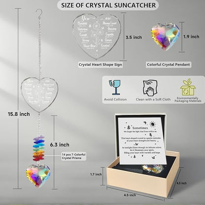 Christian Gifts for Women Birthday, Bible Verse Crystal Suncatcher Inspirational Gifts for Friends, Mom, Sister, Girl, Female Coworker, Christian - Religious Spiritual Gift, Thanksgiving, Christmas