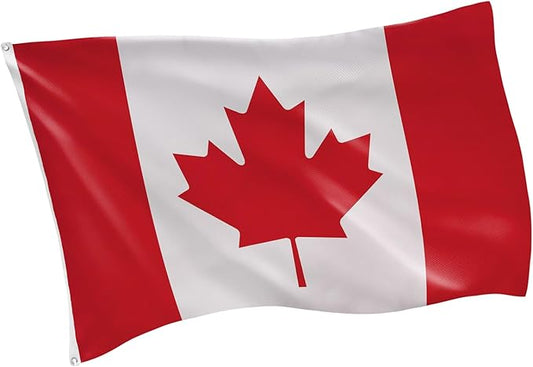 Evergreen Canadian Flag 3x5 Outdoor Double Sided, Canada Flags for Outside with Grommets, 3-Ply Banners for Garden Patio, Indoor Flags for Wall Decor, Works with Standard Estate Flag Poles
