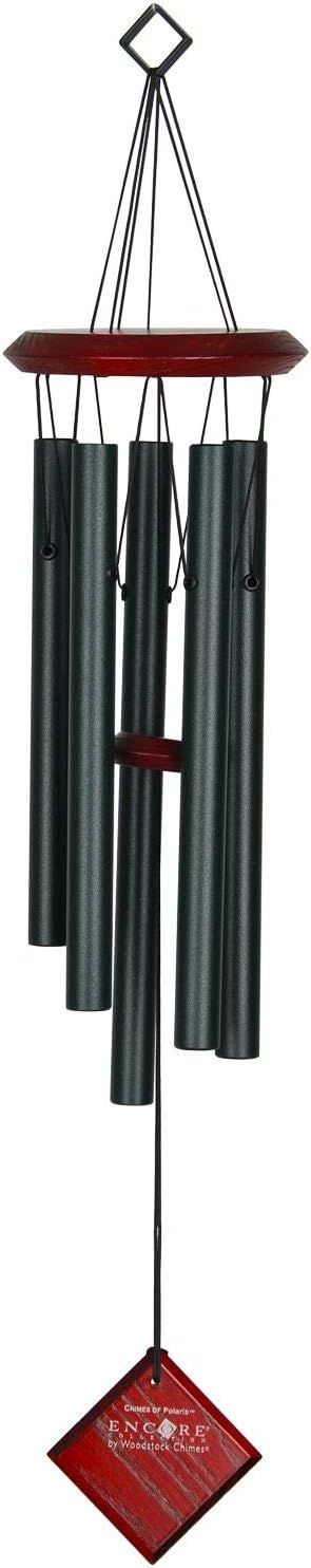 Woodstock Chimes Encore Collection, Chimes of Polaris, 22'' Evergreen Wind Chimes for Outdoor, Patio, Home or Garden Décor (DCE22)