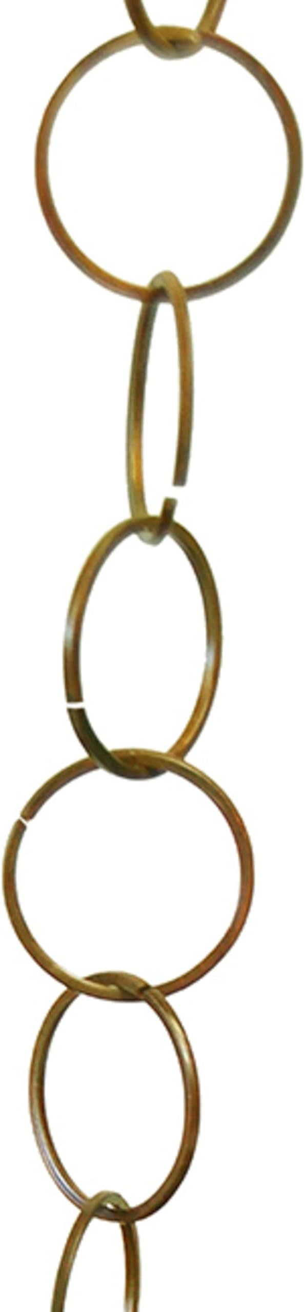 BestNest Ancient Graffiti Lily Rain Chain with Receptacle – Decorative Downspout Replacement with Flamed Copper Finish for Gutters & Garden Drainage