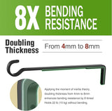 12 Inch Black Heavy Duty Outdoor Plant Hangers for Hanging Baskets, Iron Hanging Plant Brackets for Hanging Plants Outside, Metal Plant Hooks Plant Wall Hooks for Hanging Lantern, Bird Feeder (2 pcs)