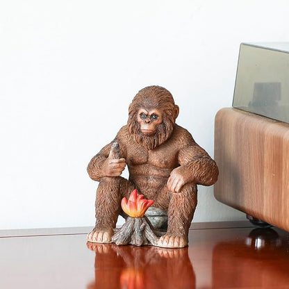 Bigfoot Statue Bigfoot Monster Fire Resin Figures 6.1 Inches, Sasquatch Gifts. Sasquatch Decor Indoor/Outdoor. Garden Decor Father's Day and Festival Gifts