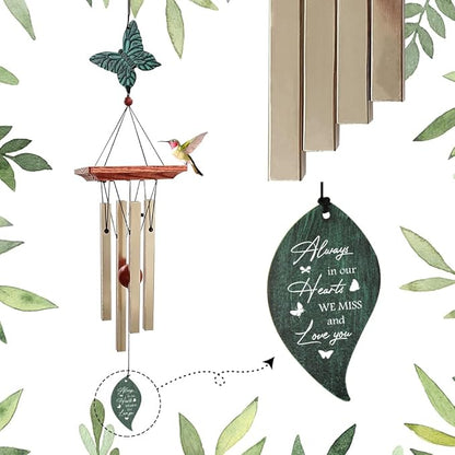 ASTARIN Memorial Custom Wind Chimes for Loss of Loved One, Wind Chimes for Patio Yard Decor, 24'' (Condolences-2)