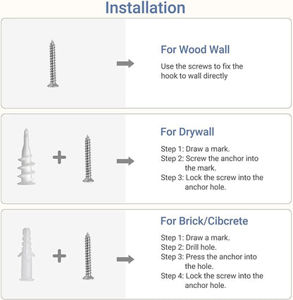 Mkono Ceiling Hooks for Hanging Plants, Metal Plant Hanger Bracket Wall Mount Hooks for Hanging Bird Feeders, Lanterns, Wind Chimes, Planters, Indoor&Outdoor Decoration Hooks (2-Pack) (White)