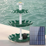 HEERTTOGO 1Pc of 3-Layer Bird Bath with Solar Pump, DIY Solar Fountain, Detachable, Suitable for Bird Bath, Garden, Outdoor Bird Feeder, 3-Layer Flowing Fountain, Swimming Pool Decoration Accessories