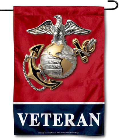 US Marines Veteran Garden Flag