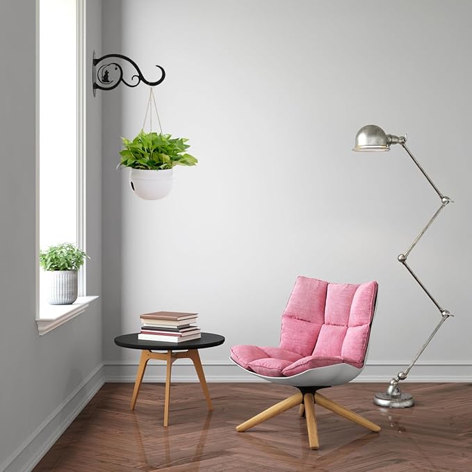 DOITOOL Wall Mount Plant Hanger Iron Hanging Plant Bracket Metal Flower Plant Hanger Wrought Iron Planter Hooks for Hanging Bird Feeders Lanterns Wind Chimes Hanging Basket Brackets