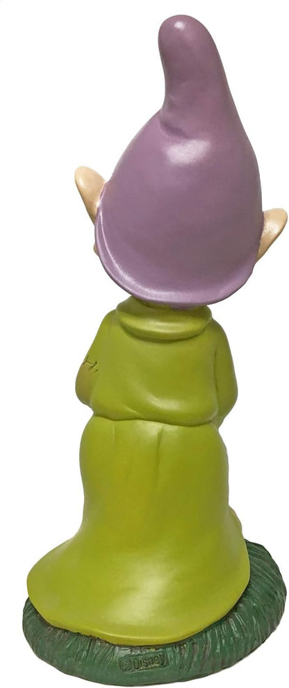 Dopey Holding His Flower Outdoor Statue, Large 10 Inches, Classic Snow White & 7 Dwarfs Collection, Hand-Painted, Official Disney Licensed Product