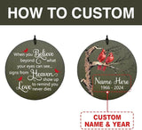 Personalized Memorial Wind Chimes, 36inch Cardinal Sympathy Wind Chimes, in Memory for Loss of Loved Dad/Mom/Ones, Bereavement Gifts, Deep Tone Wind Chime Outdoor (Produced in USA)