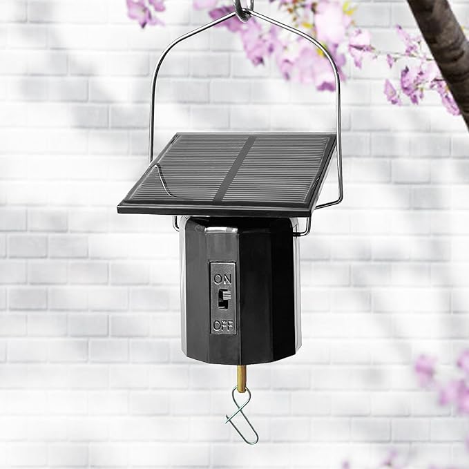 Solar Wind Spinner Motor - Revolving Solar Energy Operated Motor Rotating for Garden Spinners, Windchimes, Suncatchers, Outdoor Hanging Display Motor for Lawn Patio Decor Yard Art Decoration