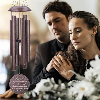 Personalized Wind Chimes, Sympathy Wind Chime Life Tree, in Loving Memory Windchimes, Memorial Gifts for Loss of Loved Dad/Mom, Bereavement Condolences Gifts Outside (Produced in USA)