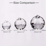 MerryNine 6 Pcs Clear Crystal Ball Prism Sun Shine Catcher Rainbow Pendants Maker, Hanging Crystals Prisms for Windows, for Feng Shui (30mm/40mm/50mm 6Pack)