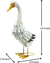 Metal Duck Garden Statue Outdoor Duck Decor Yard Art Sculpture for Home Lawn Backyard Porch Patio Decoration