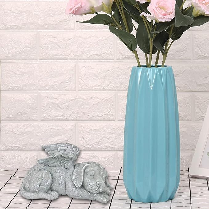 Dog Angel Wings Ornament Dog Angel Statue Mini Animal Statu for Garden Tombstones or Lawn Decoration
