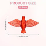 M METERXITY 12-Pack Wind Chime Pendants, 4.3cm Acrylic Peace Dove Shape DIY Wind Chime Parts Supplies for Craft Projects/Custom Home Garden Outdoor Hanging Decorations [Red]