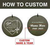 Personalized Wind Chimes, 36inch Memorial Wind Chime, in Loving Memory of Dad/Mom, Sympathy Gifts, Custom Cross Wind Chimes for Loss of Loved, Gods Bless You, Garden Decor (Produced in USA)