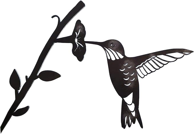 Steel Branch Bird Flowers Art Garden Decoration Outdoor Metal Tree Garden Stakes Shadow Sculpture Home Decor