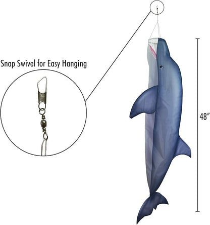 In the Breeze 5157 — Dolphin 48-inch Fish Windsock-Realistic Fishsock