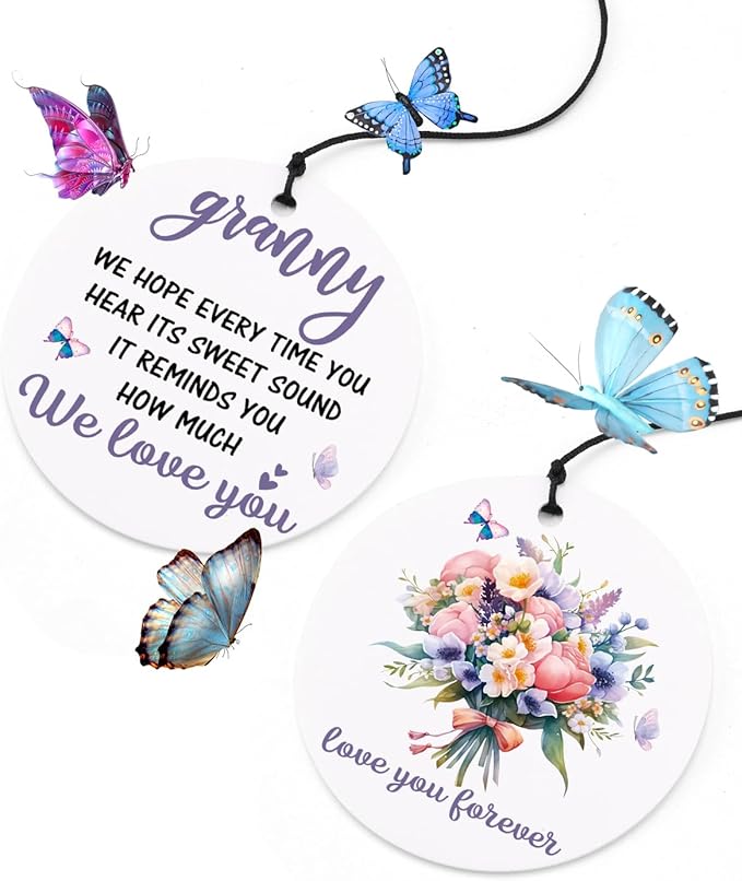 BeauGift Granny Gifts, Wind Chimes Grandma Birthday Gifts, Mothers Day Windchime Gift, Home Decor Keepsake for Grandmother Grandma Nana Gigi from Granddaughter Grandson