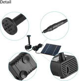 Solar Fountain with Panel Water Pump for Bird Bath Solar Panel Kit Outdoor Fountain for Outdoor Small Pond, Patio Garden and Fish Tank