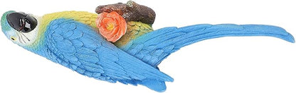 Pssopp Sculpture Ornament Decor,Bright Statues Outdoor Patio Garden Statues Statues Miniature Art Carved Small Animal Rustic Wildlife Decor for Garden (Blue)