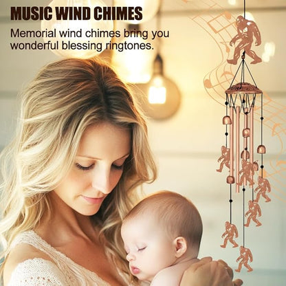 Large Aluminium Wind Chimes 33" Outdoor Deep Tone Memorial Wind Chime with Savage Wind Catcher, Sympathy for Loss of Loved Mom Father,Metal Wind Chimes for Garden Patio Balcony Home Decor
