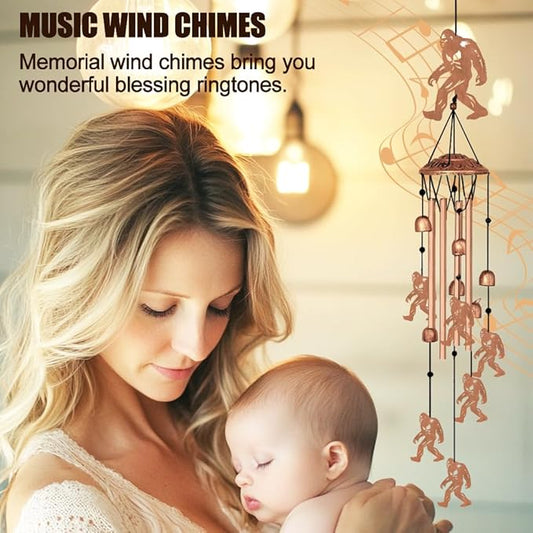 Large Aluminium Wind Chimes 33" Outdoor Deep Tone Memorial Wind Chime with Savage Wind Catcher, Sympathy for Loss of Loved Mom Father,Metal Wind Chimes for Garden Patio Balcony Home Decor