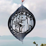 Personalized Ferret Metal Wind Spinner, Custom Hanging Decoration for Outdoor Display, Kinetic Garden Sculpture, Pet Lover Gift (Ferret Garden Wind Spinner)