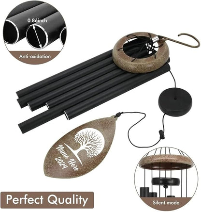 ASTARIN Personalized Happy Retirement Gift, Custom Name Retirement Wind Chimes for Women Men, 35" Large Deep Tone Wind Chime Retire Gifts for Teacher Co-Workers Friends Parents(Produced in USA)