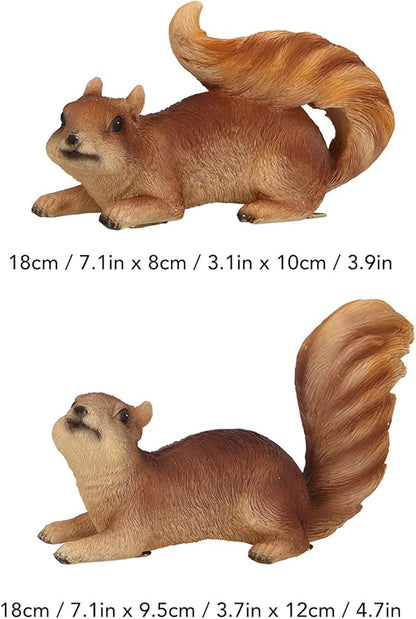 2 Pcs Garden Animal Statue, Resin Animal Figurines, Animal Yard Art Lawn Ornament Figurines, Artwork for Outdoor Patio Backyard and Home Kitchen Decoration