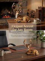 XTAPAN Buck Statue Figurines Deer Animal Sculpture Gift Home Decor,Office or Outdoor Garden Statue Woodland Decoration