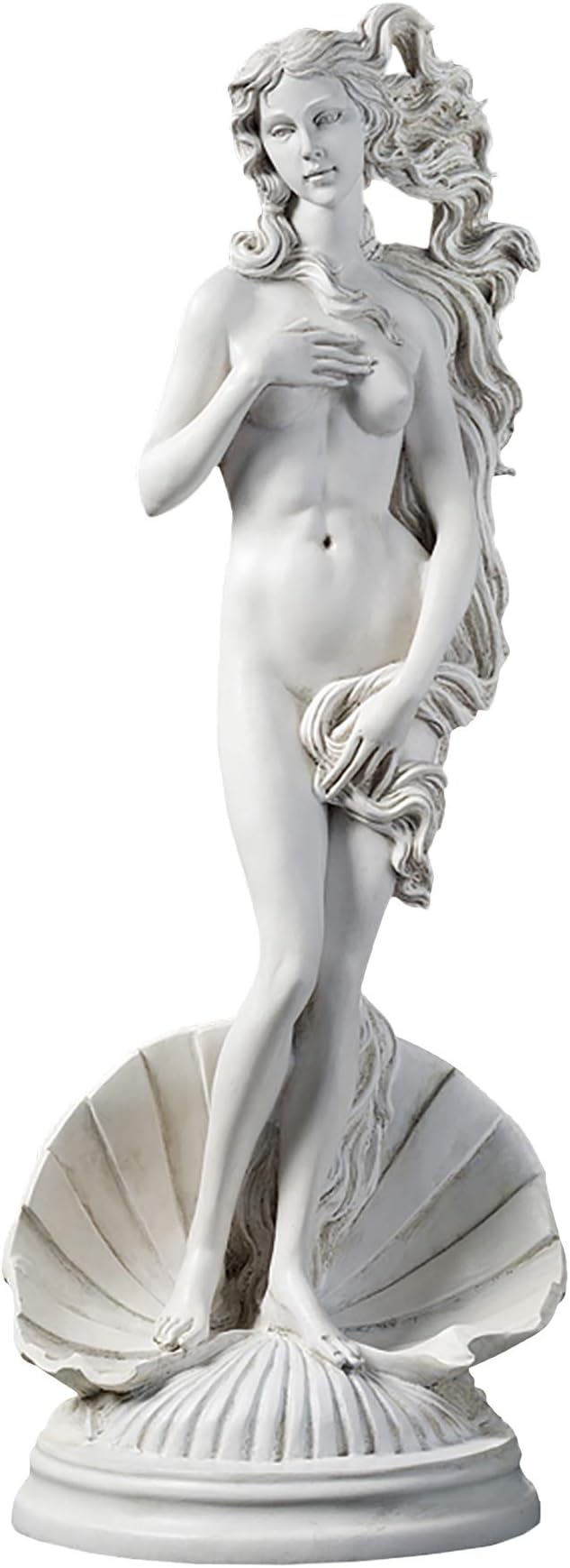 Design Toscano Birth of Venus, Roman Patroness of Love Indoor/Outdoor Garden Statue, 25 inches tall, Cast Stone Resin, Antique Stone Finish