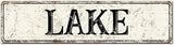 Madcolitote Vintage Lake Wood Sign Lake Custom Street Sign Rustic Wooden Wall Art Farmhouse Wall Decor Kitchen Wall Hanging Signs Wall Sign Home Decor Housewarming Gift 6x24in
