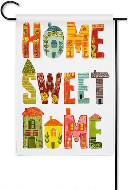 Gkyygk Welcome Garden Flag 12x18 Inch Home Sweet Home Banners Vertical Double Sided Burlap Farmhouse Outdoor Lawn Patio Decor