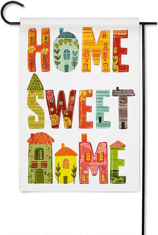 Gkyygk Welcome Garden Flag 12x18 Inch Home Sweet Home Banners Vertical Double Sided Burlap Farmhouse Outdoor Lawn Patio Decor