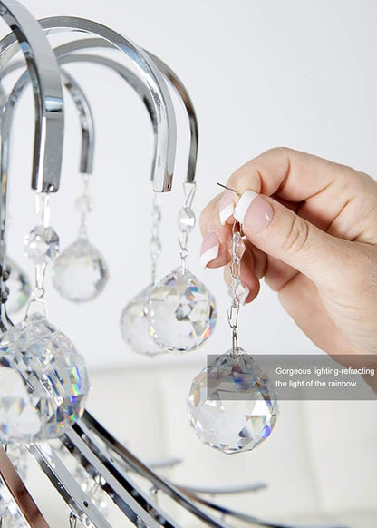 MerryNine 10pcs Sun Shine Catcher Chains for Pendant Prisms, 18.11 inch Prismatic Ball Suspension Chain with Hook for Crystal Prism Decoration DIY Crystal Decoration (10PCS)