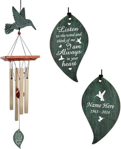 ASTARIN Personalized Wind Chimes Outdoor Deep Tone,Customized Memorial Wind Chimes Large, Large Deep Tone Wind Chimes Outdoor for Garden Hanging Décor,Sympathy Gifts