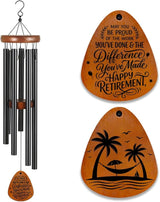 Wind Chimes for Outside, Decorative Wind Chime for Happy Retirement Gifts, Perfect for Garden Patio Porch Backyard Indoor, Unique Memorial Windchime Gift for Friends and Family