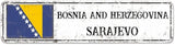 Bosnia and Herzegovina Custom Street Sign Bosnia and Herzegovina Flag Signs Capital City of Bosnia and Herzegovina Metal Sign Road Rustic Wall Art Home Decor Gift for Foreign Friend, Neighbor 24x6in