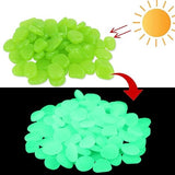 150pcs Glow in the Dark Garden Pebbles for Walkways and Decor (Green)