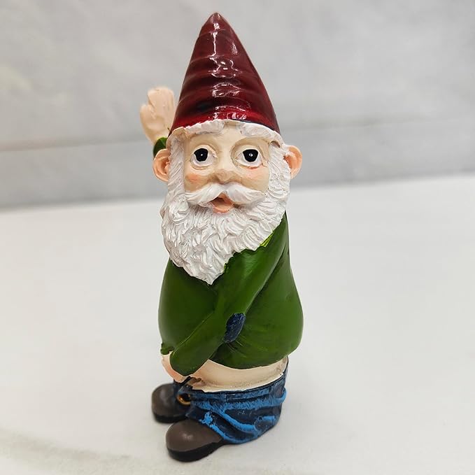 Gnome Garden Decor: Enchanted Garden Characters, Tree Trunk Gnome Statue - Ideal for Outdoor Balconies, Gardens, Courtyards, Lawns, Moss, and Bonsai Doll Sculpture Decor