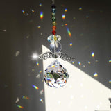 H&D HYALINE & DORA Crystal Guardian Angel Rainbow Makers Suncatchers with 30mm Ball Prism