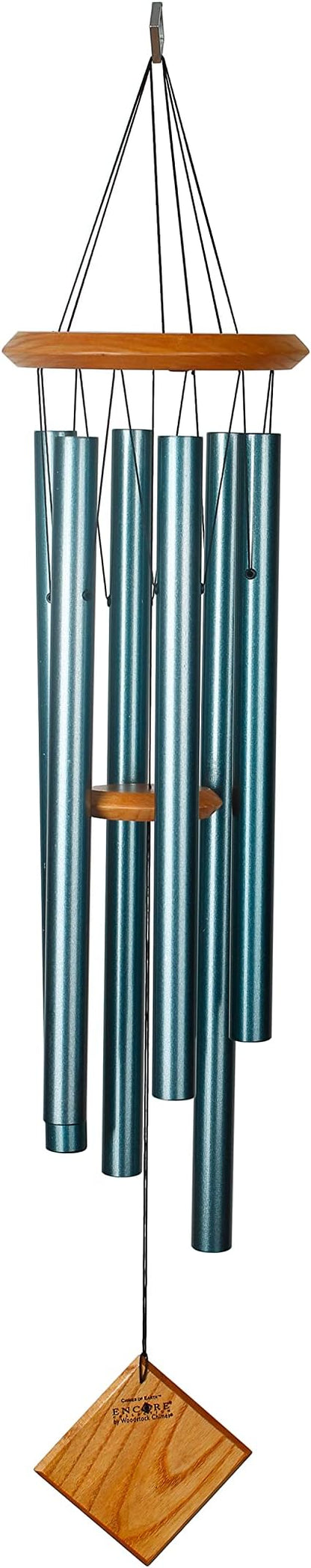 Woodstock Chimes Pluto Wind Chime for Outside 37" Verdigris Medium Tone Sound for Outdoor Garden, Patio, Porch Decor Gifts, Encore Collection, DCV37