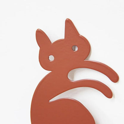 Stretching Cat Metal Garden Stake – Powder-Coated Steel Plant Pick for Pots & Planters, Cute Indoor/Outdoor Rustic Decorative Accent