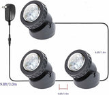 Pond Lights Colored with Timer, Underwater Fountain Light LED RGB IP68 Waterproof Submersible Spotlight for Outdoor Fish Pond Fountain Garden Lawn Yard Waterfall (Set of 3)
