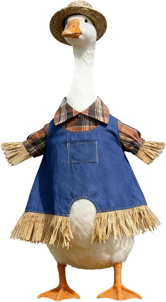 Independence Day Style Cute Outfit for 23-Inch Cement Goose – Outdoor Garden Yard Porch Decor